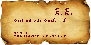 Reitenbach Renátó névjegykártya